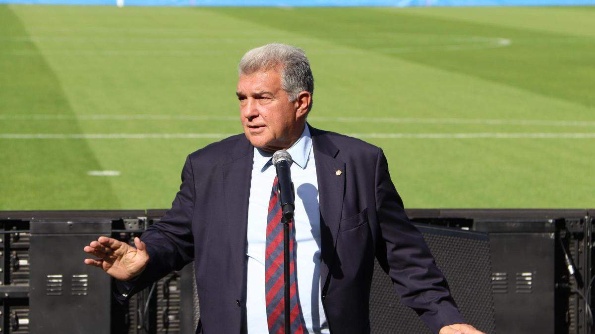 Joan Laporta en un acto del Barcelona. Joan Laporta en un acto del Barcelona.