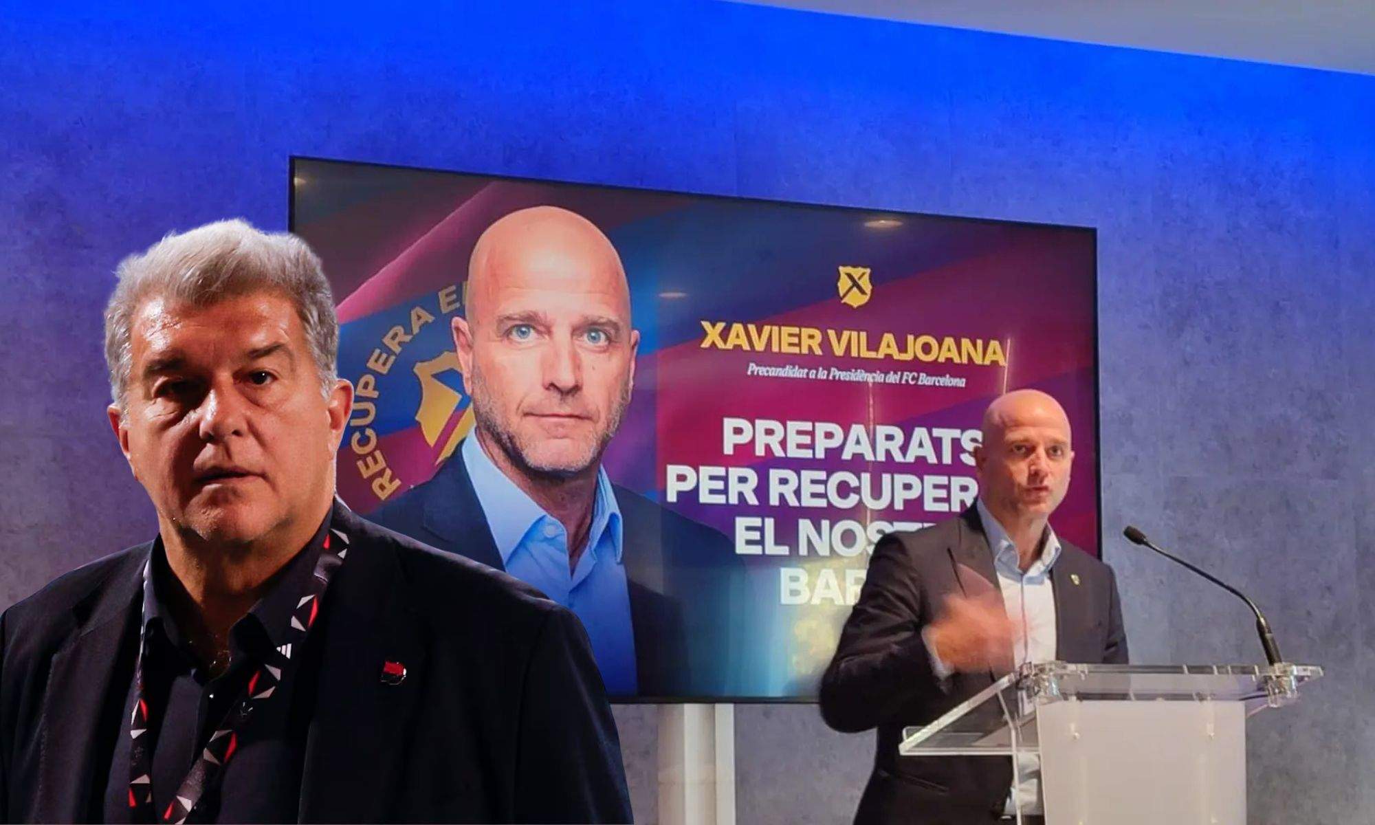 Laporta y Xavi Vilajoana