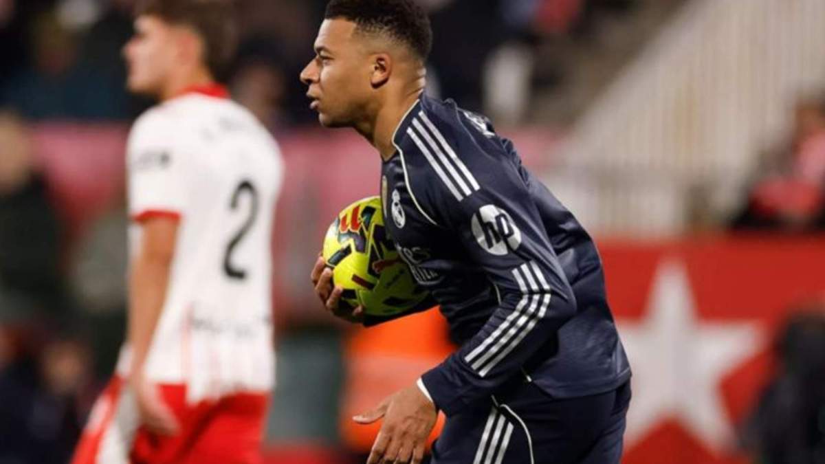 Mbappé tras marcar el 1 1 frente al Girona