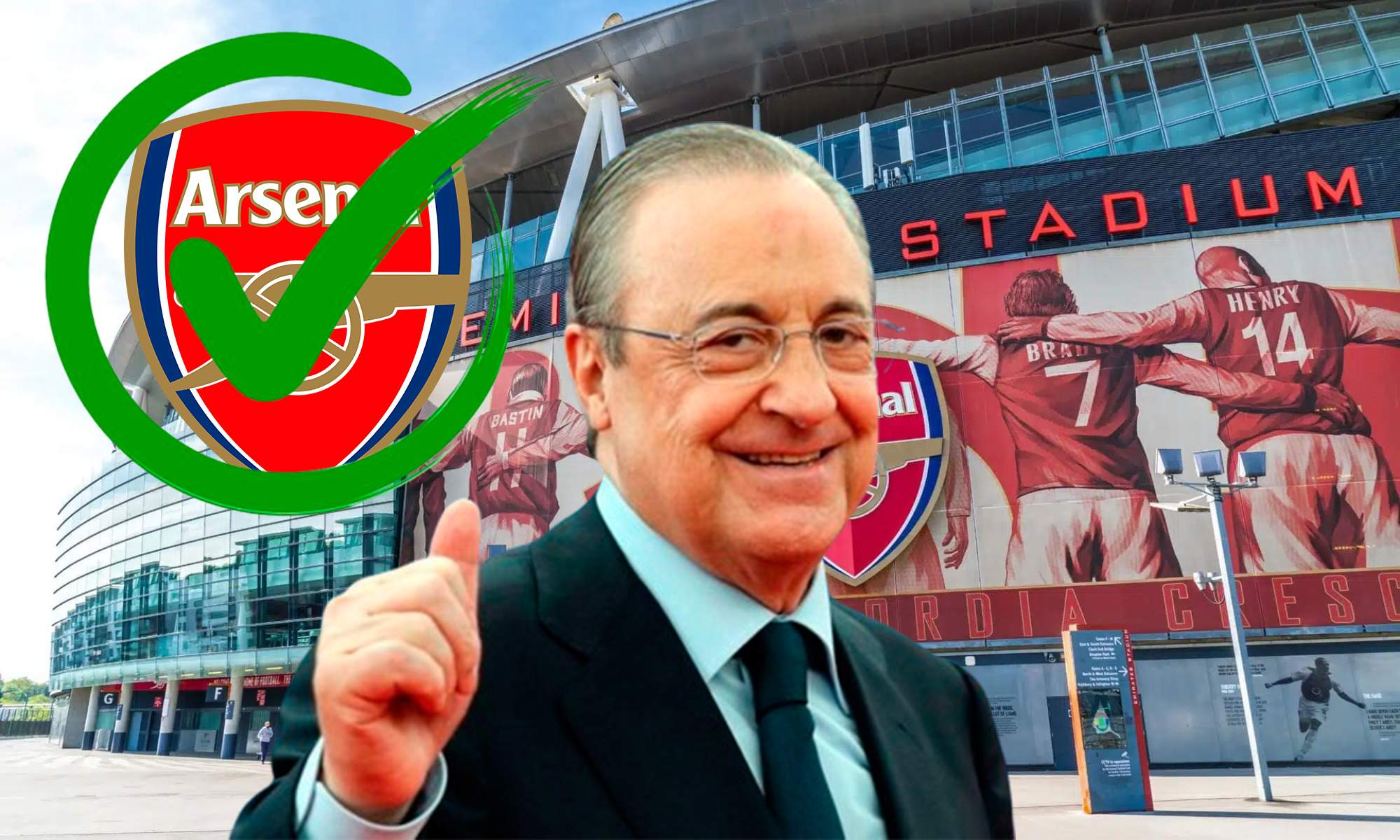 Florentino, presidente del Real Madrid, sobre Emirates Stadium