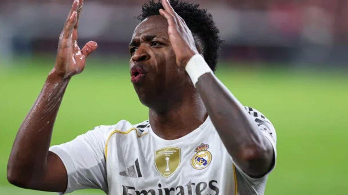 Vinícius Júnior jugando un partido con el Real Madrid.