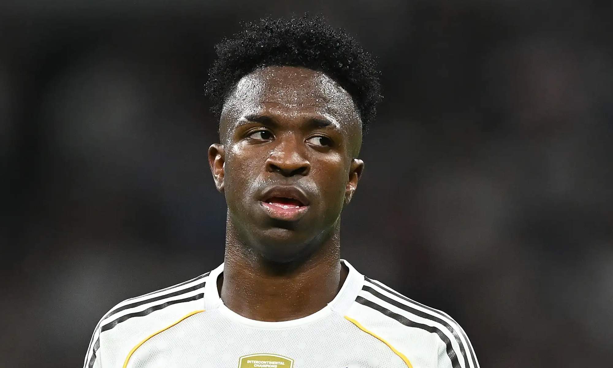 Vinícius Júnior jugando un partido con el Real Madrid. 