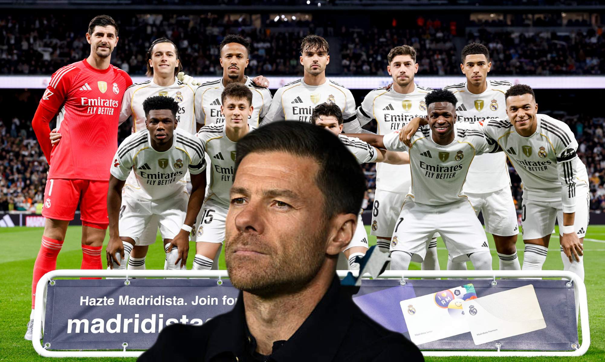 Xabi Alonso habla con él al descanso