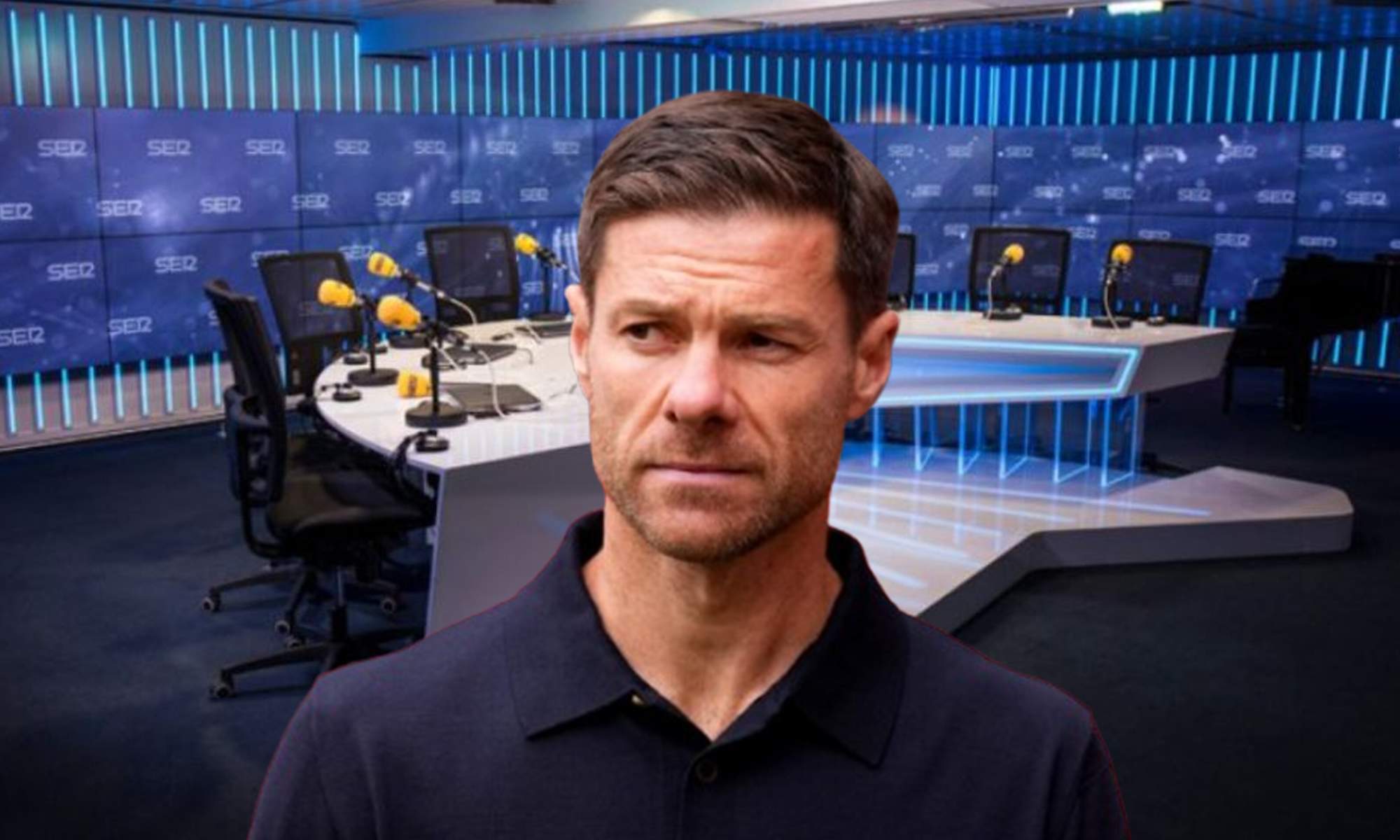 Xabi Alonso y un estudio de La SER. 
