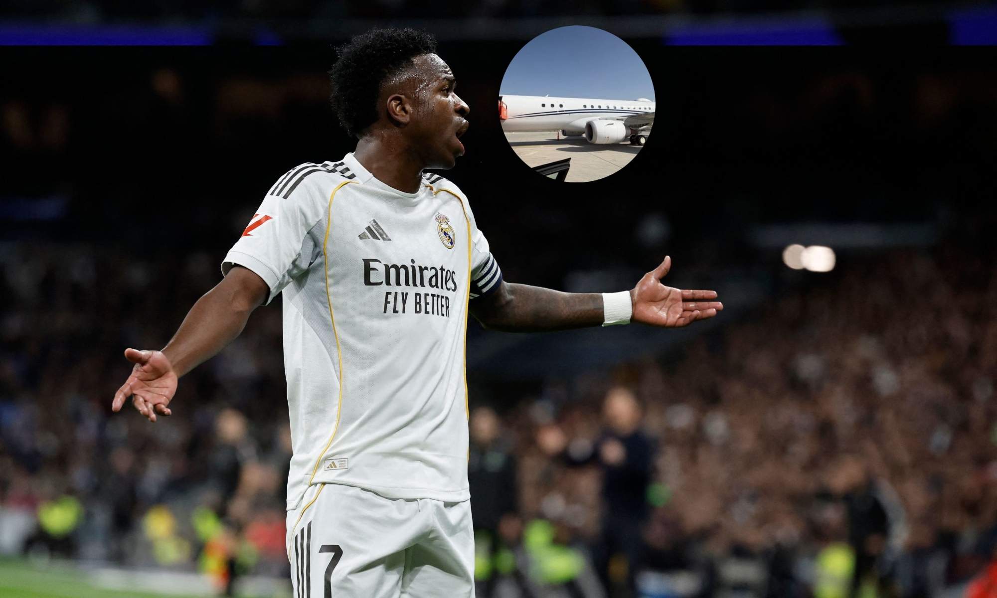 Vinicius Junior ha emprendido un viaje después del partido contra el Sevilla