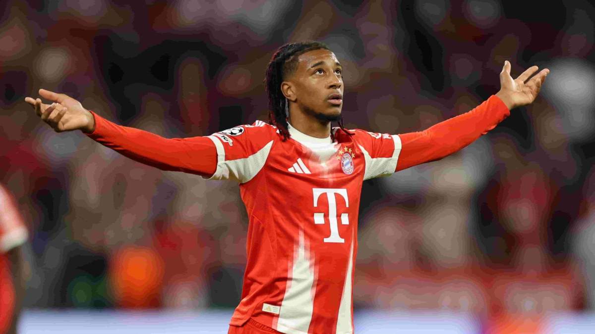 Michael Olise jugando un partido con el Bayern Múnich. Michael Olise jugando un partido con el Bayern Múnich.