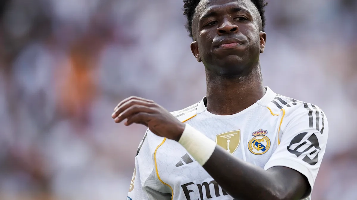 Vinícius Júnior durante un partido del Real Madrid.