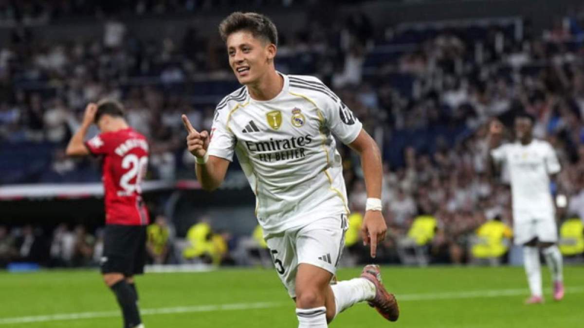 Arda celebrando su gol contra el Mallorca