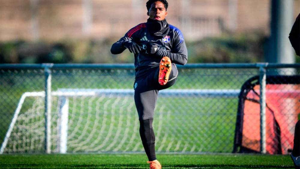 Endrick Felipe, en un entrenamiento reciente con el Olympique de Lyon. Endrick Felipe, en un entrenamiento reciente con el Olympique de Lyon.