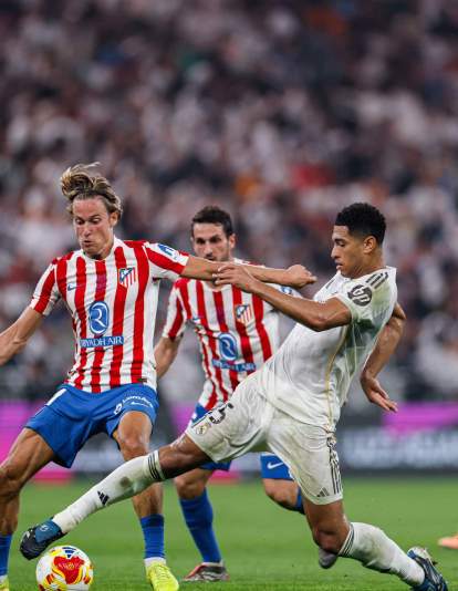 Jude Bellingham jugando contra el Atlético de Madrid.