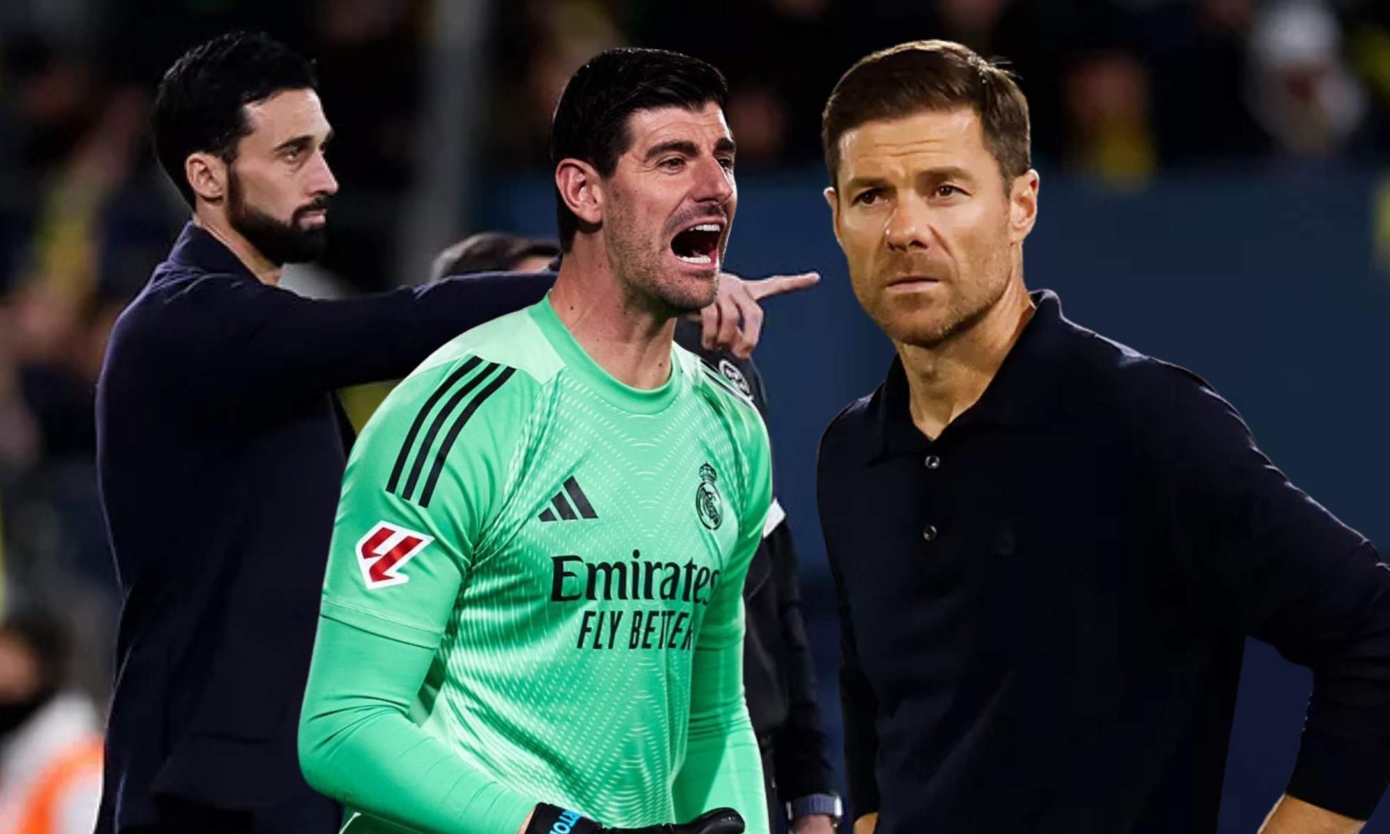 Arbeloa, Courtois y Xabi Alonso