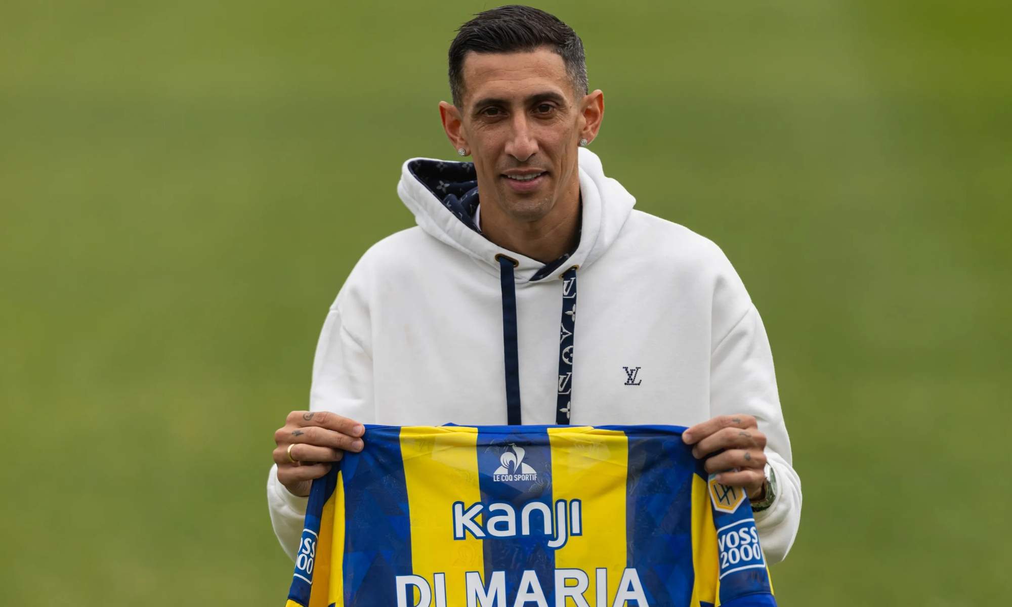 Di María en su presentación con Rosario Central