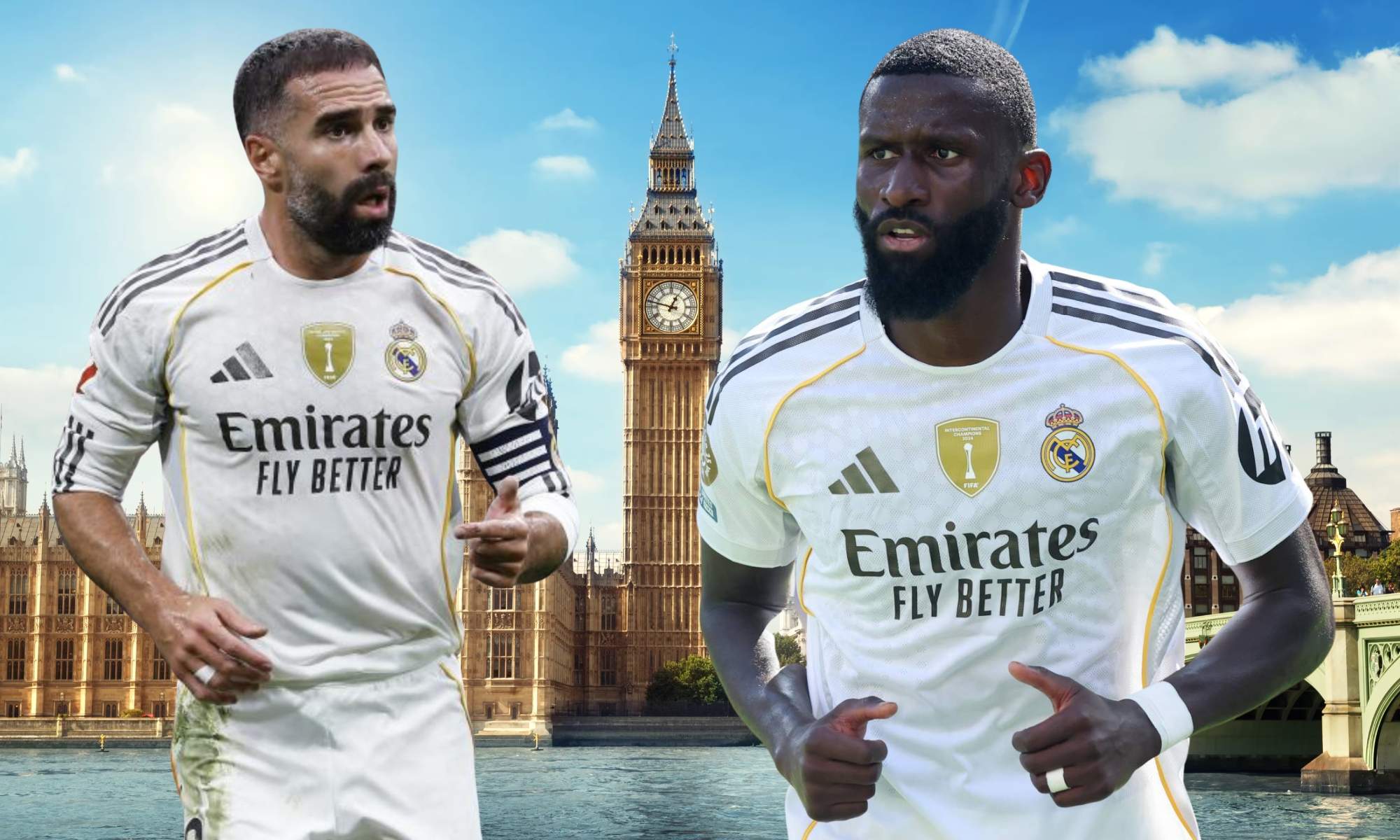 Carvajal y Rüdiger en Londres
