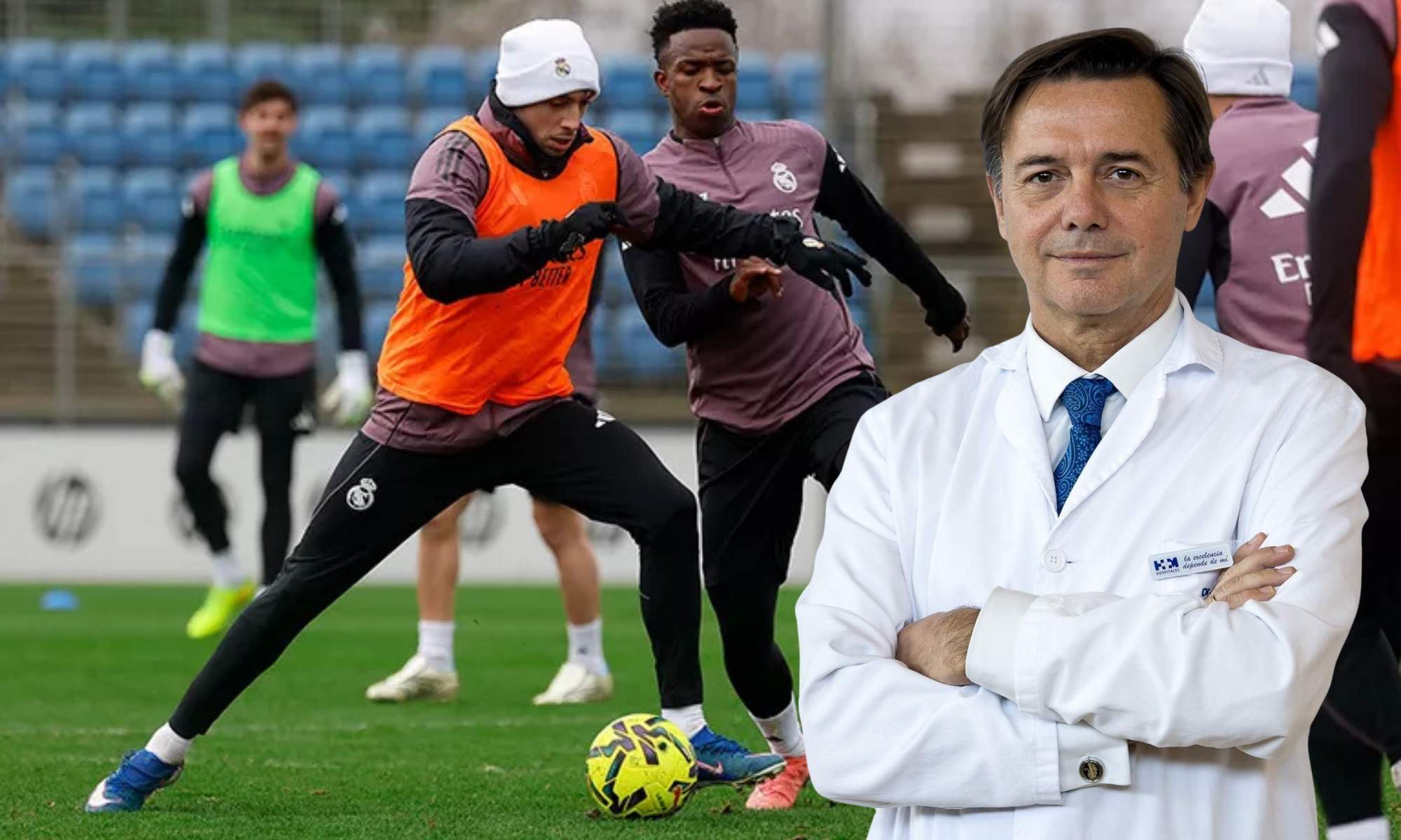 El equipo entrenando y el doctor Niko Mihic