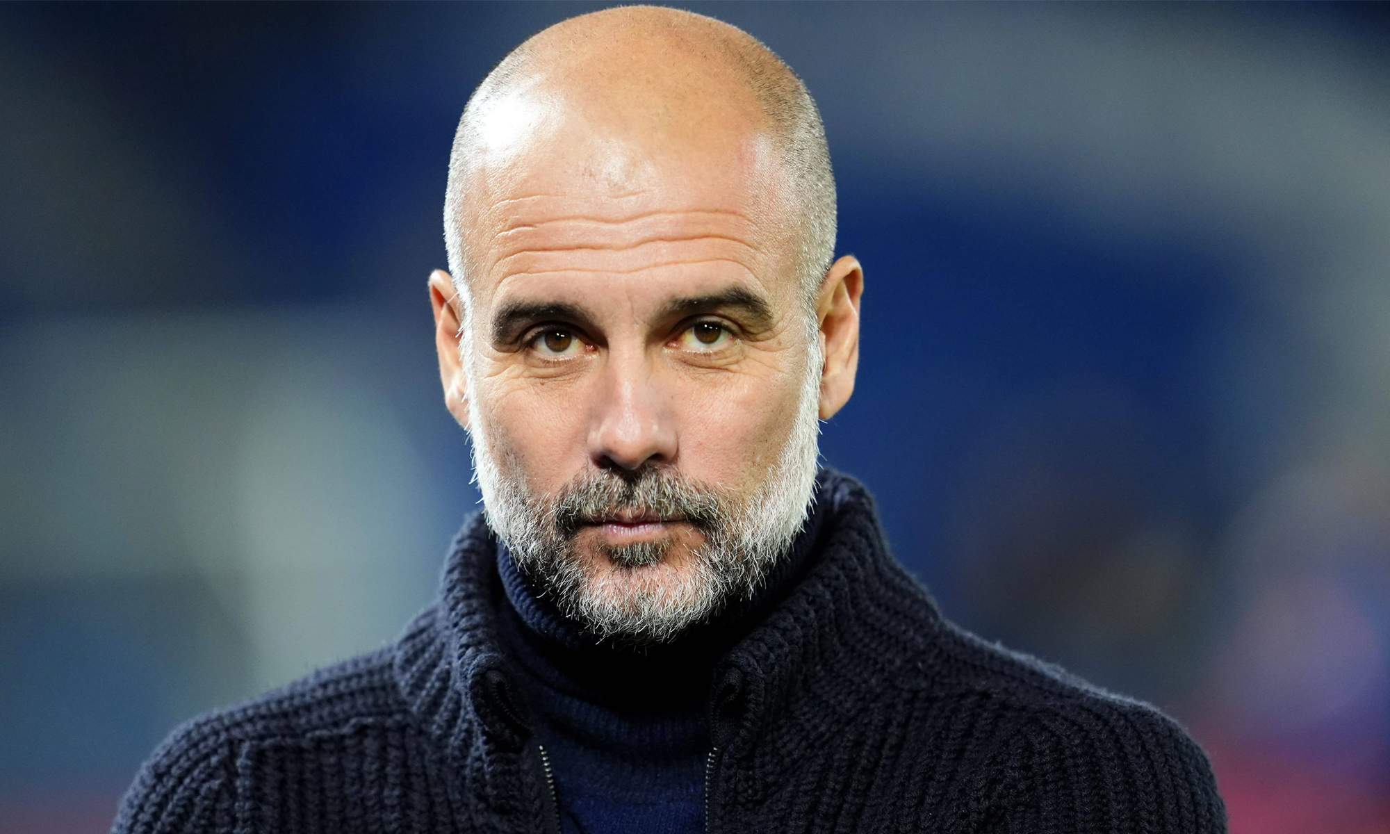 Pep Guardiola en un partido del Manchester City.